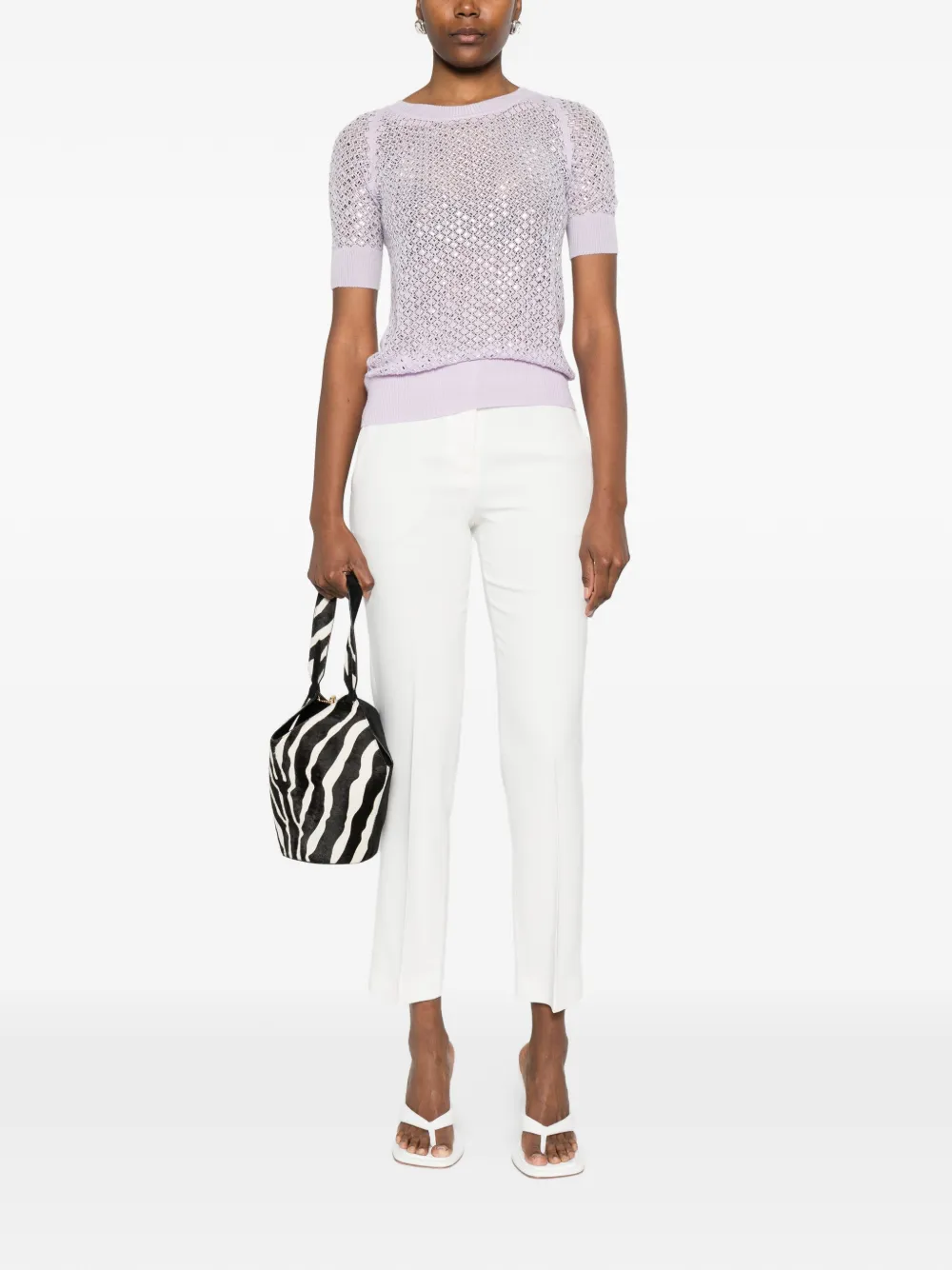 Ermanno Scervino Straight broek met riemlus Wit