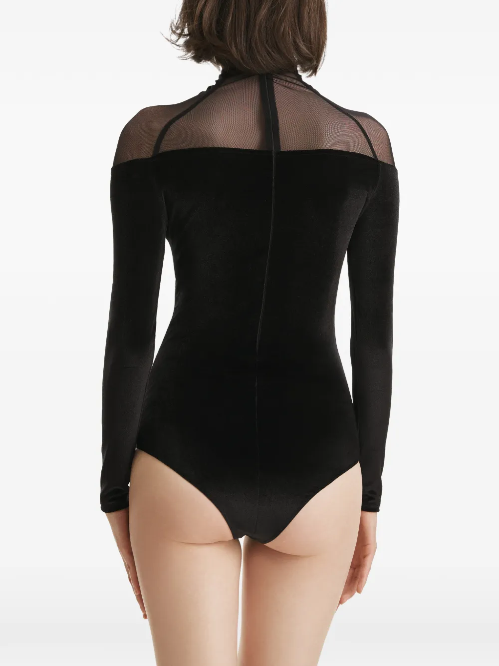  2310 Studio Mesh Velvet Bodysuit - Black 