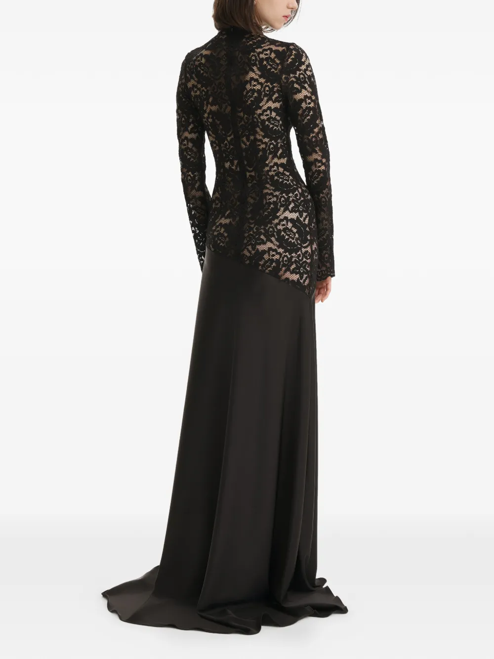  2310 Studio Lace Long-sleeve Maxi Dress - Black 