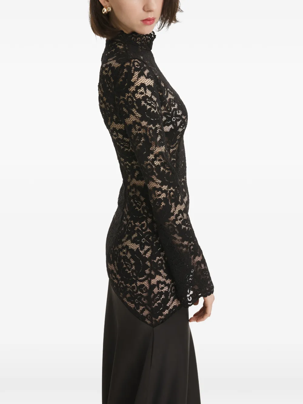  2310 Studio Lace Long-sleeve Maxi Dress - Black 