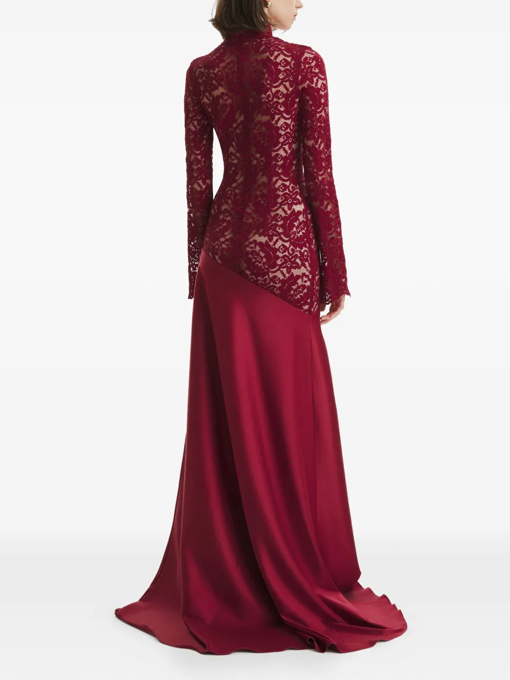2310 STUDIO Maxi-jurk met lange mouwen Rood