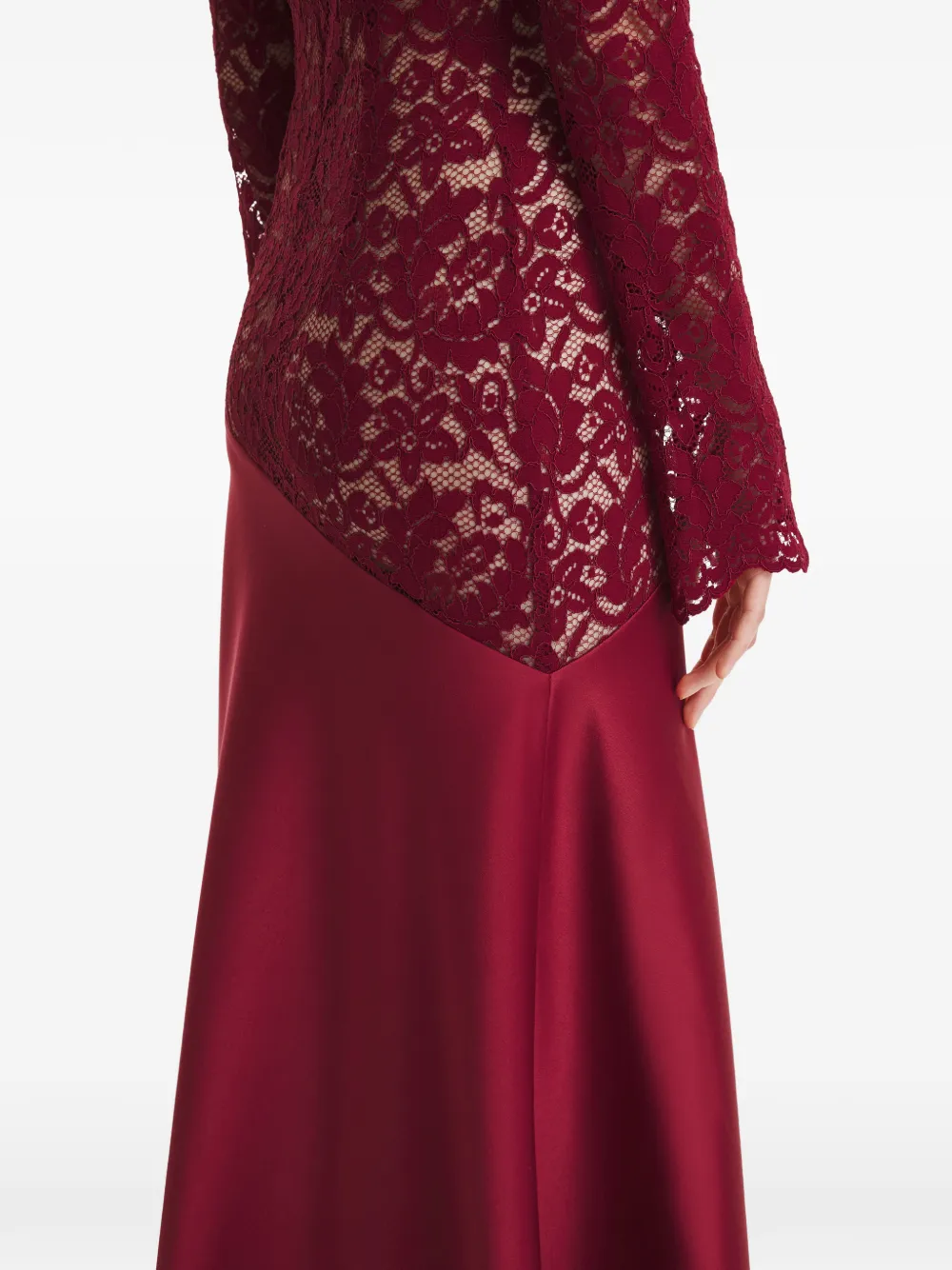 2310 STUDIO Maxi-jurk met lange mouwen Rood