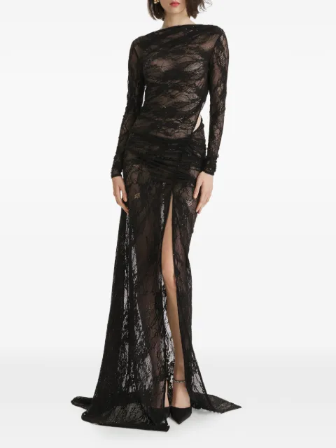 2310 STUDIO lace cut-out maxi dress