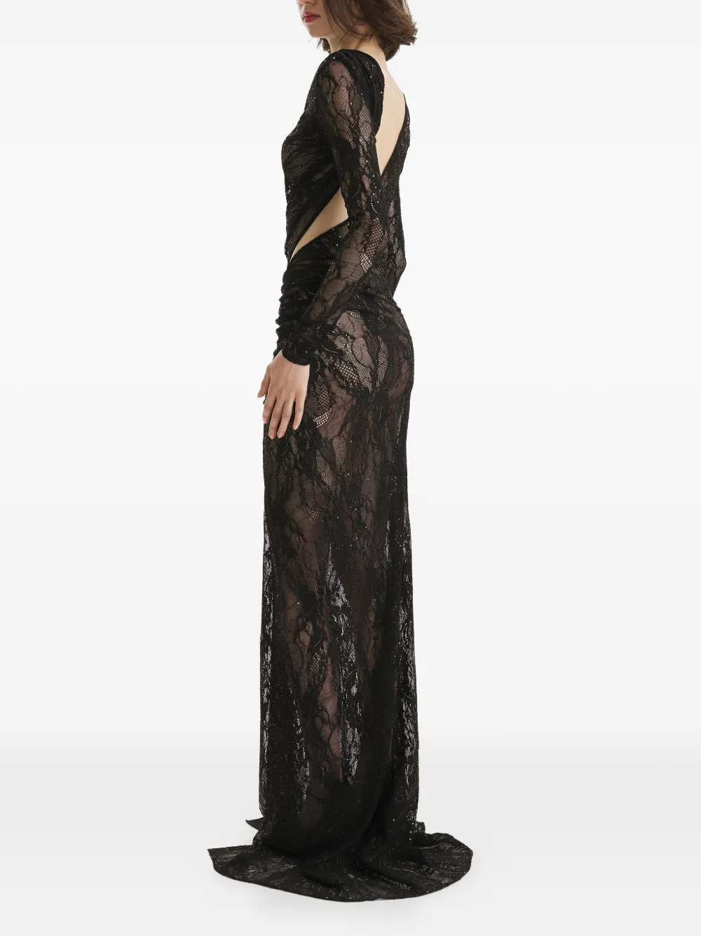  2310 Studio Lace Cut-out Maxi Dress - Black 