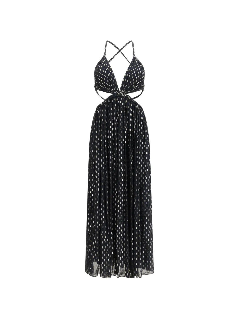 ZIMMERMANN Daylight braid trim cutout maxi dress - Nero