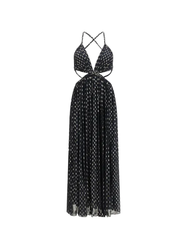 ZIMMERMANN Daylight Braid Trim Cutout Maxi Dress | Black | FARFETCH