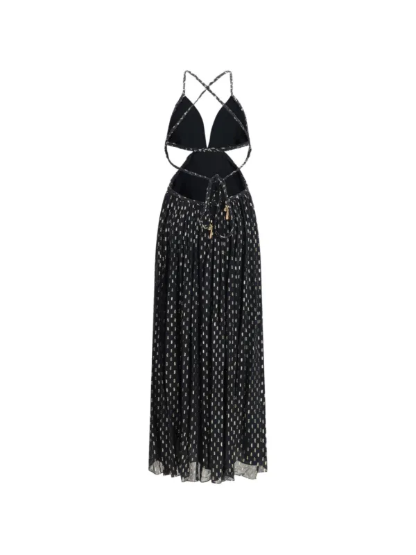 ZIMMERMANN Daylight Braid Trim Cutout Maxi Dress | Black | FARFETCH