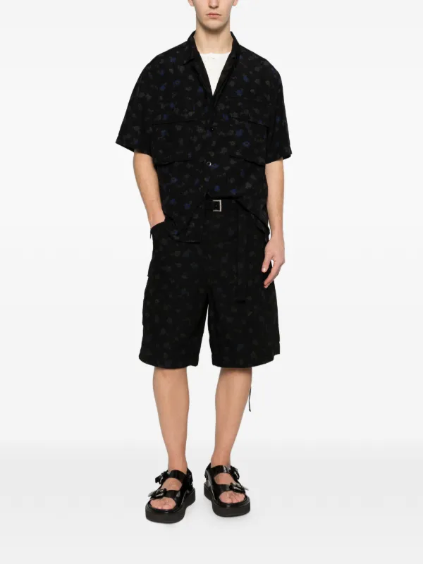Sacai フローラル シャツ | ブラック | FARFETCH JP