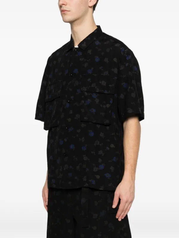 Sacai フローラル シャツ | ブラック | FARFETCH JP