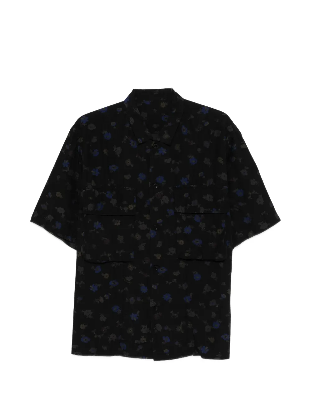 sacai floral-detail pocket shirt - Nero