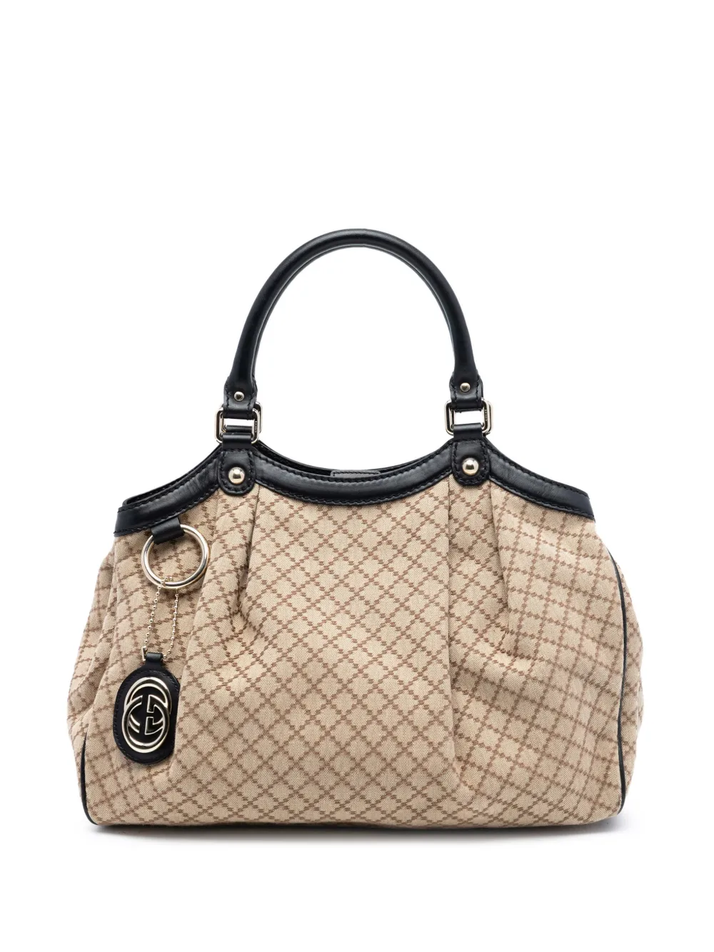 Gucci Pre-Owned Borsa tote Diamante Sukey media in tela 2016-2025 - Marrone