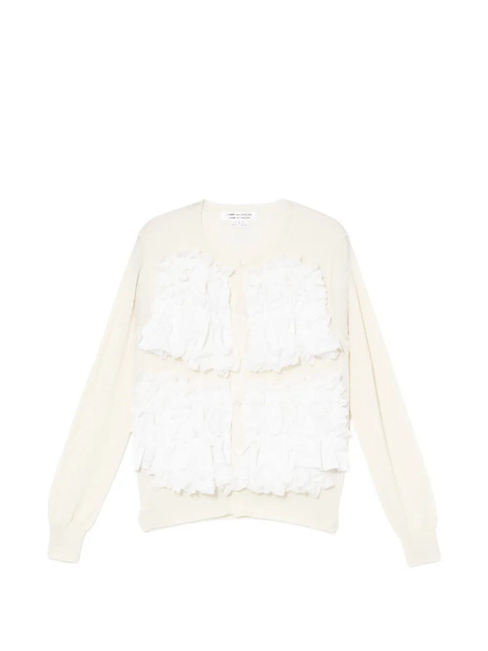 Comme Des Garçons Comme Des Garçons Cardigan mit Blumenstickerei - Nude