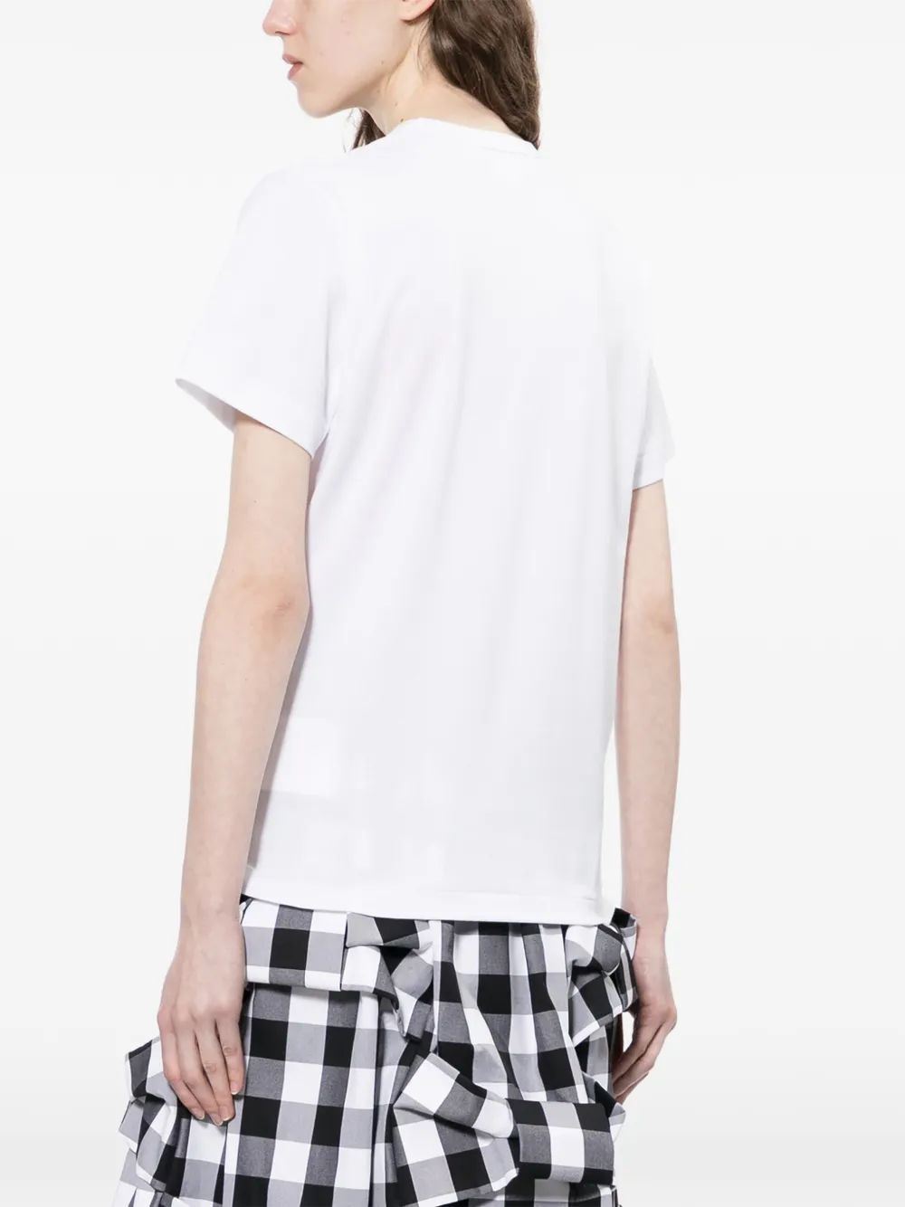 Comme Des Garçons Girl T-shirt met ronde hals en strik Wit