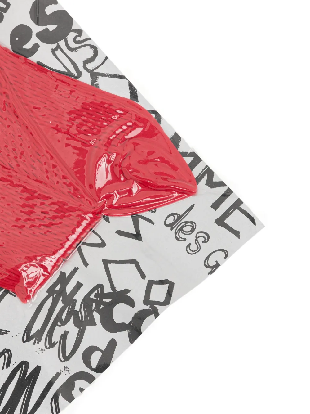  Comme Des Garçons Ribbed Logo Socks - Red 