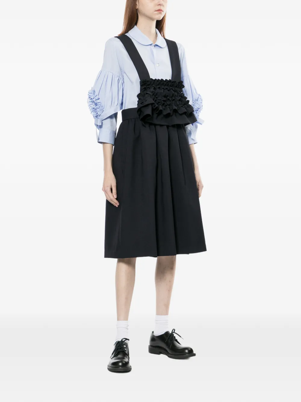 Comme Des Garçons Girl Blouse met ruches en strik Blauw