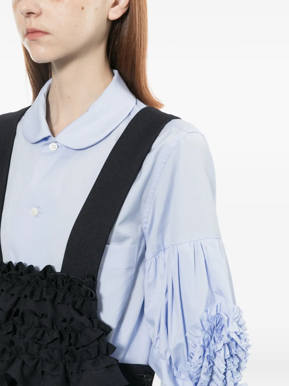 Comme Des Garçons Girl Blouse met ruches en strik Blauw