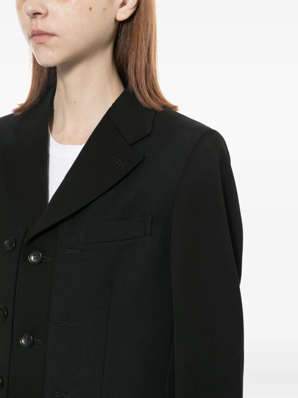 Comme Des Garçons Comme Des Garçons Jas met enkele rij knopen Wit