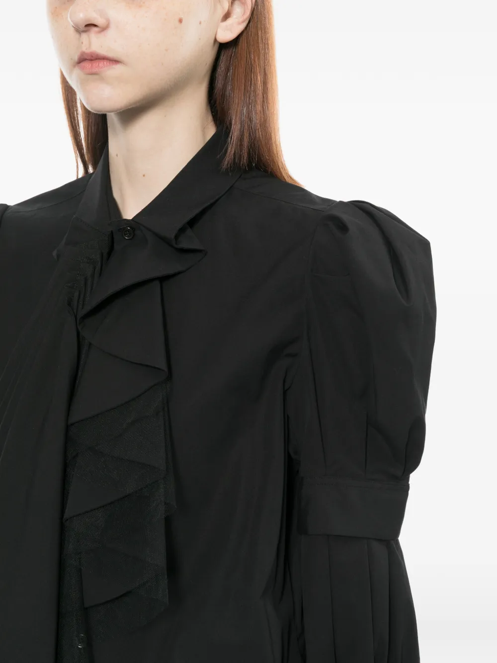 Noir Kei Ninomiya Blouse met ruches Zwart