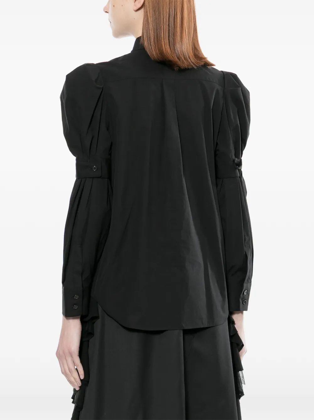 Noir Kei Ninomiya Blouse met ruches Zwart