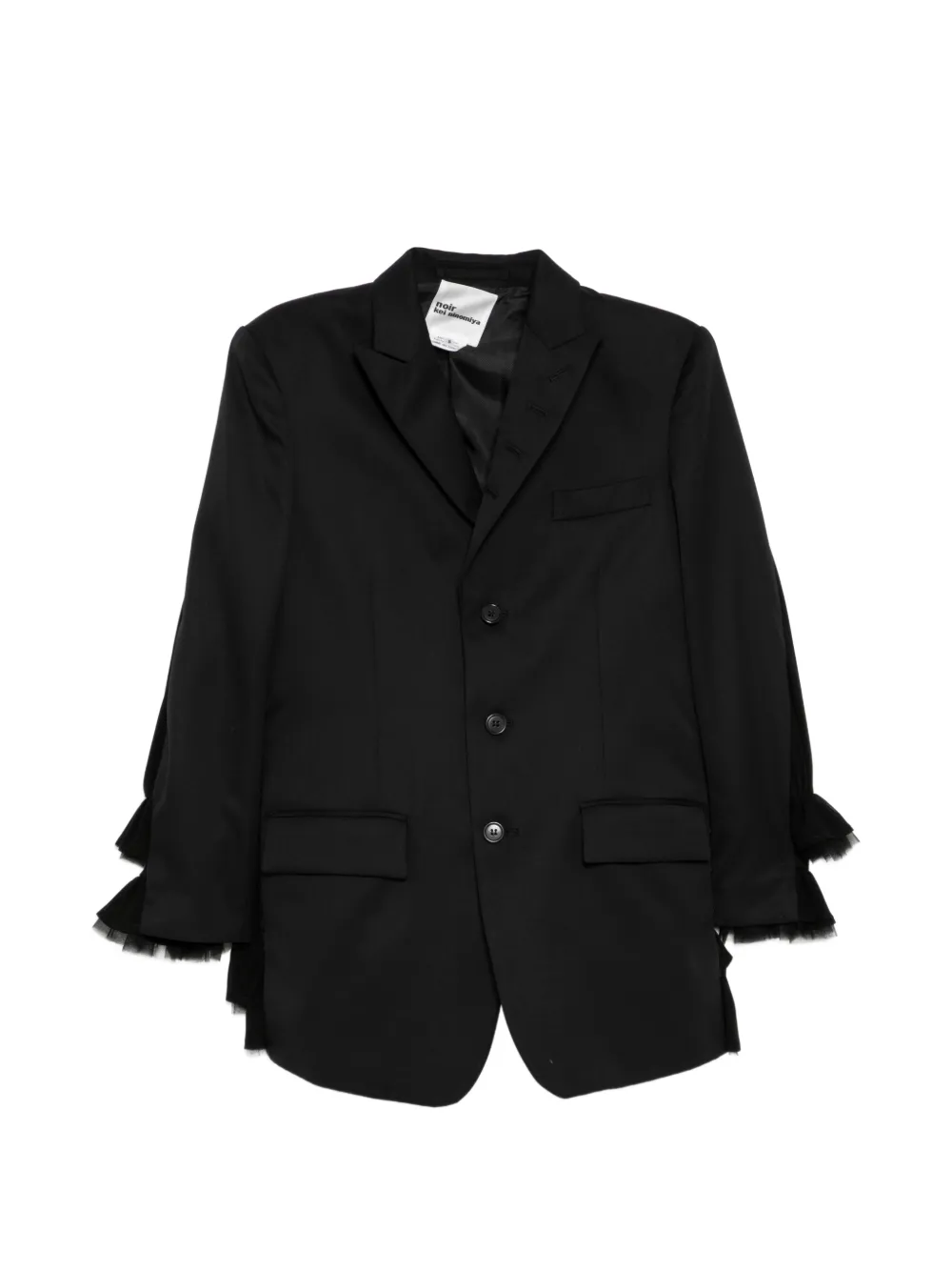 Noir Kei Ninomiya Blazer con ruches - Nero