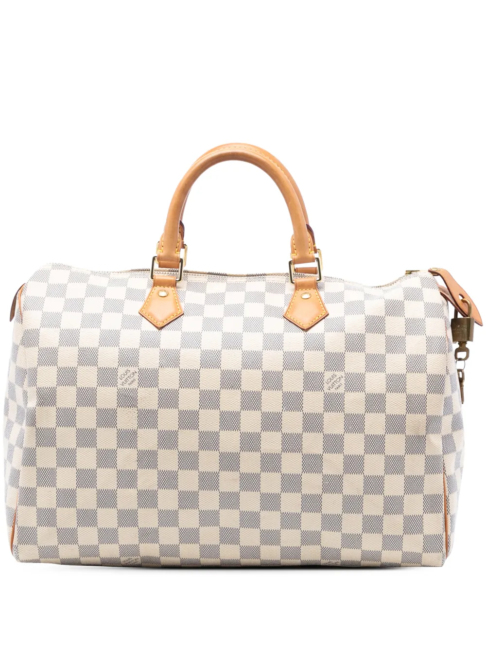 Louis Vuitton Pre-Owned 2014 Damier Azur Speedy 35 boston bag - Bianco