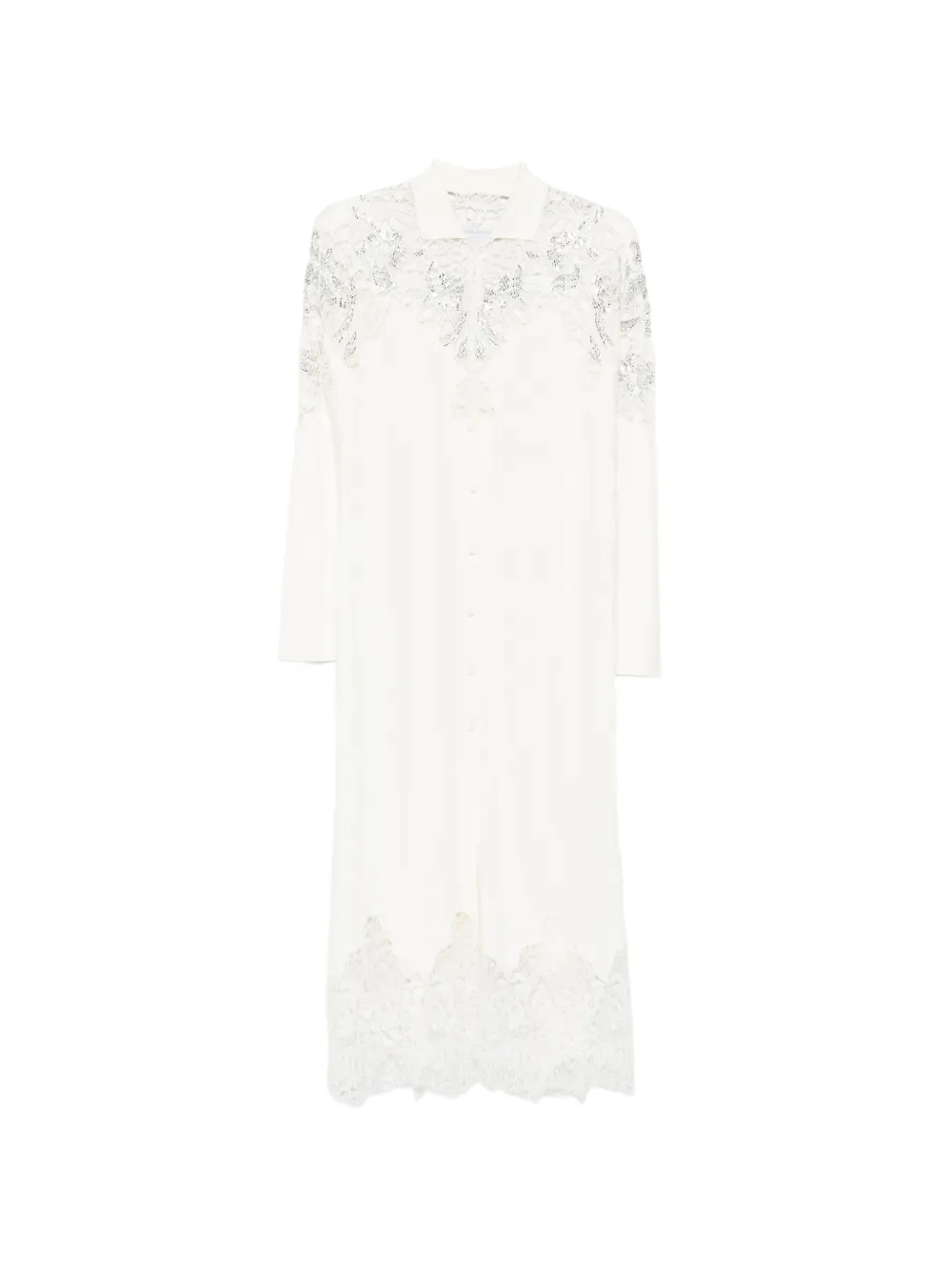 Ermanno Scervino lace-detail midi dress - Bianco