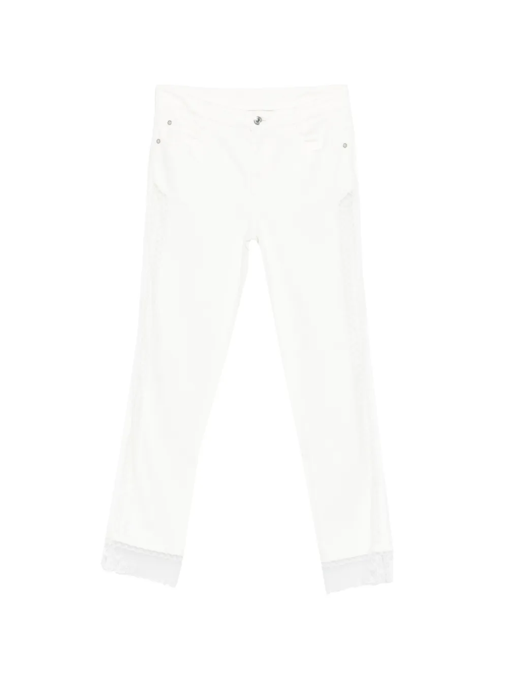 Ermanno Scervino lace-trim jeans - Weiß