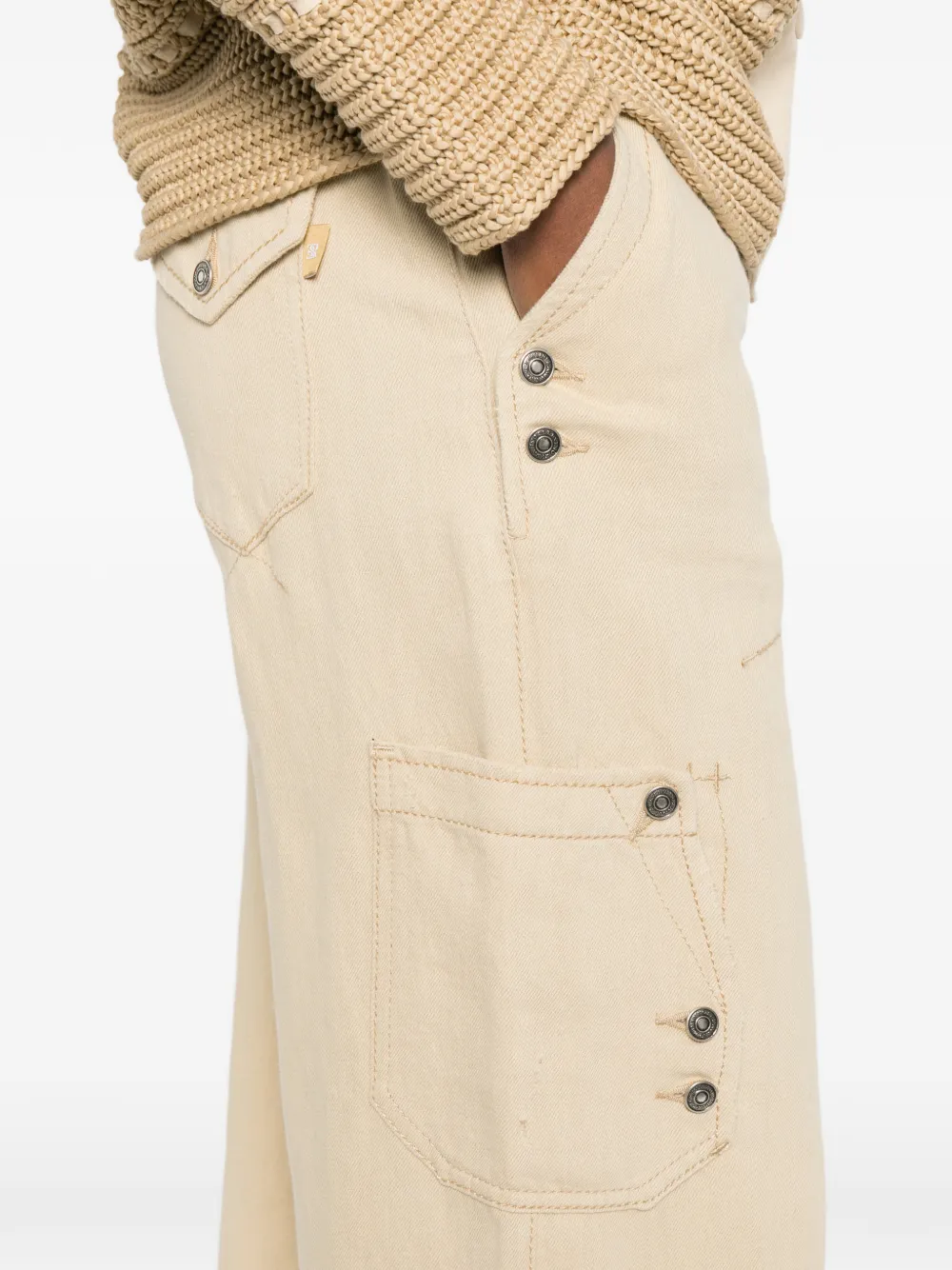 Ermanno Scervino Jeans met knopen Beige