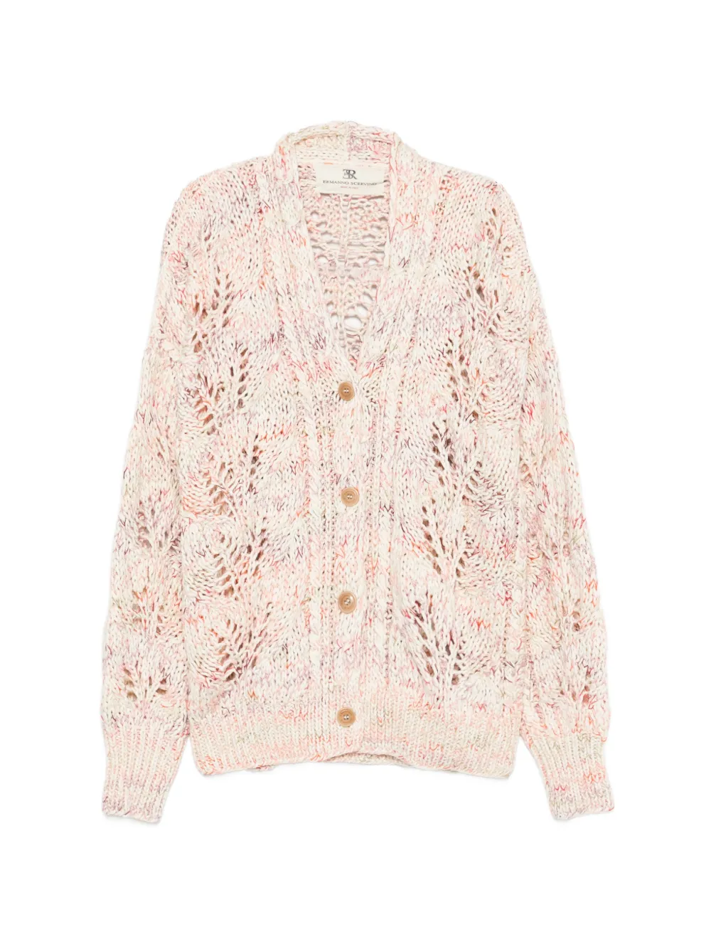 Ermanno Scervino buttoned openwork cardigan - Nude