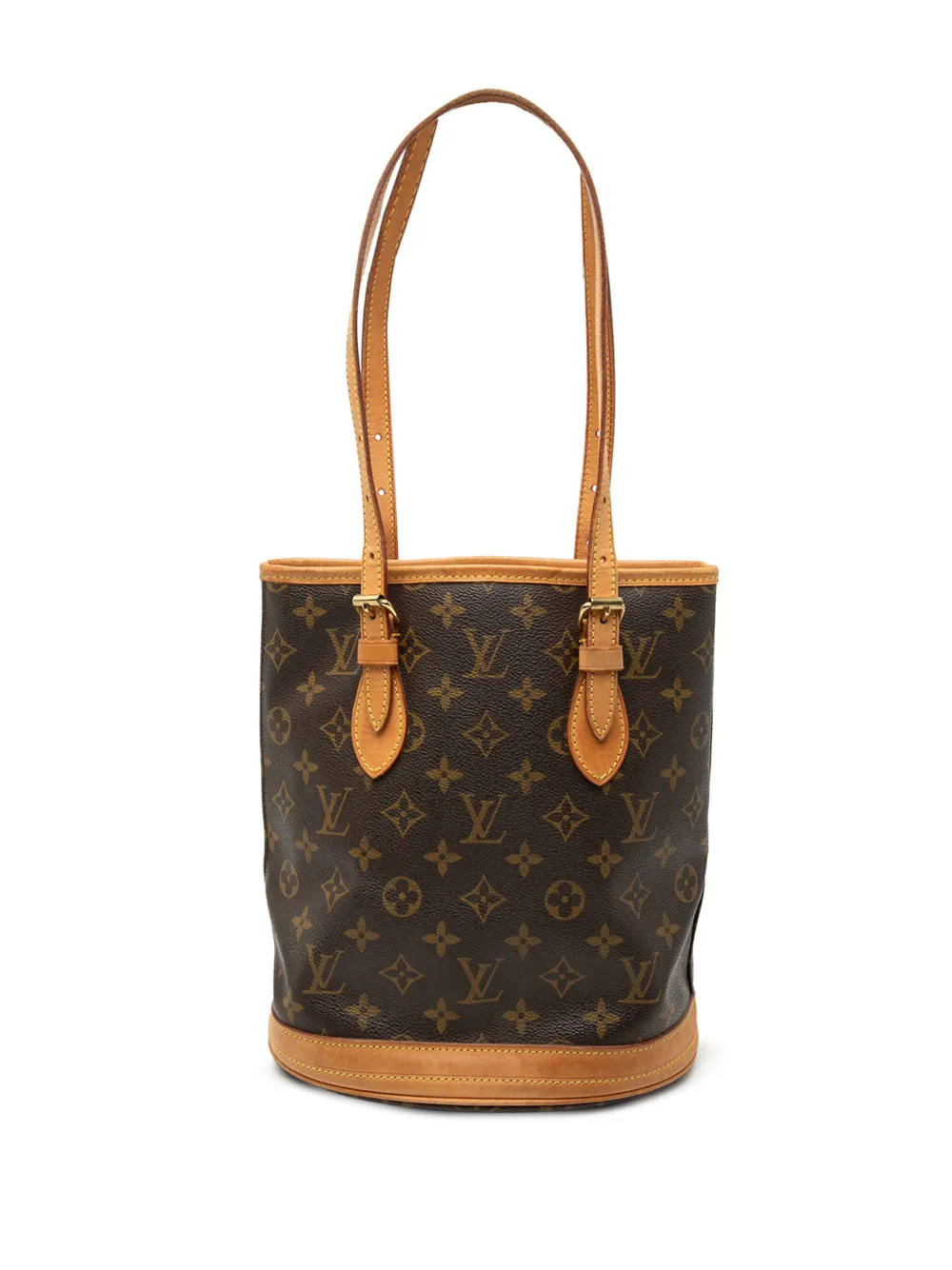 Louis Vuitton Pre-Owned Borsa a secchiello Petit con monogramma 2001 - Marrone