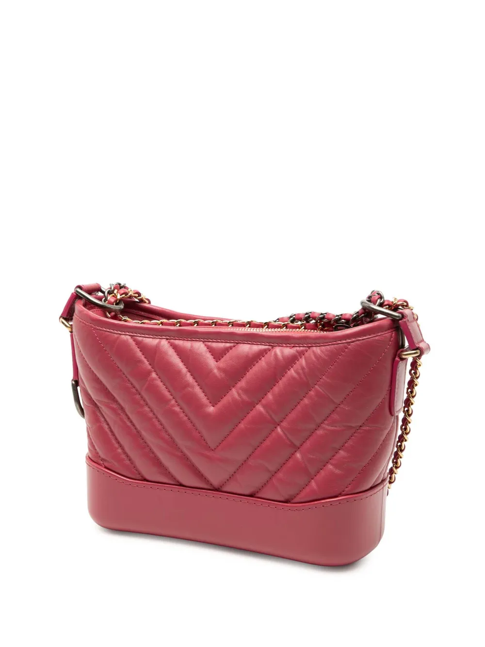 2018-2019 Small Chevron Aged Calfskin Gabrielle Crossbody Bag