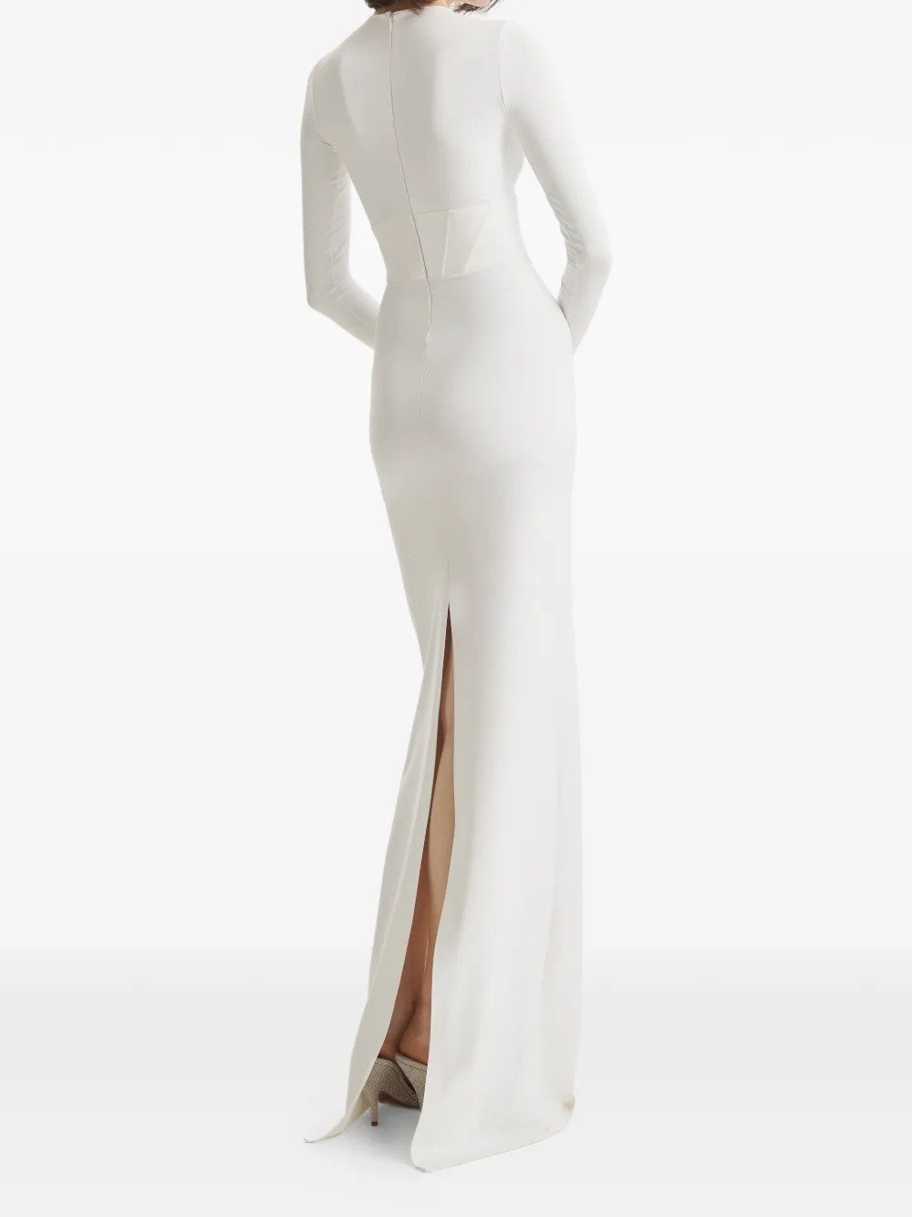2310 STUDIO Maxi-jurk met korset Wit