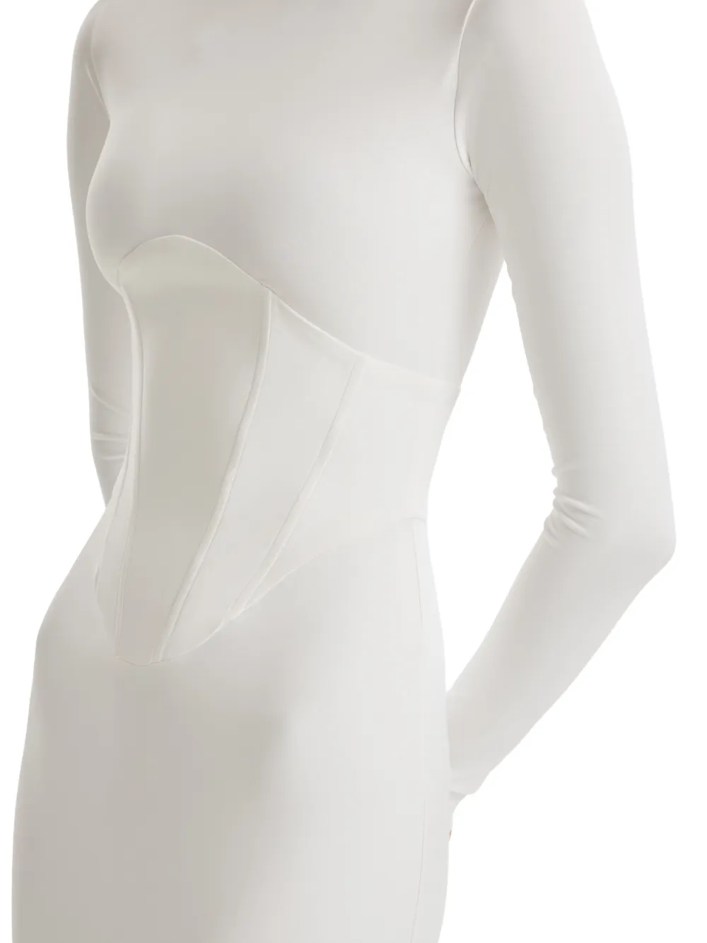 2310 STUDIO Maxi-jurk met korset Wit