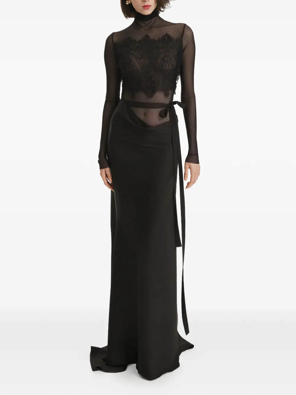  2310 Studio Draped Maxi Skirt - Black 