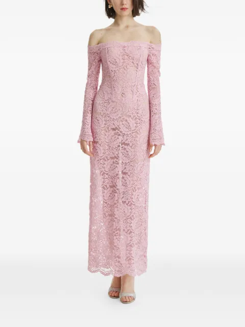 2310 STUDIO off-shoulder lace maxi dress