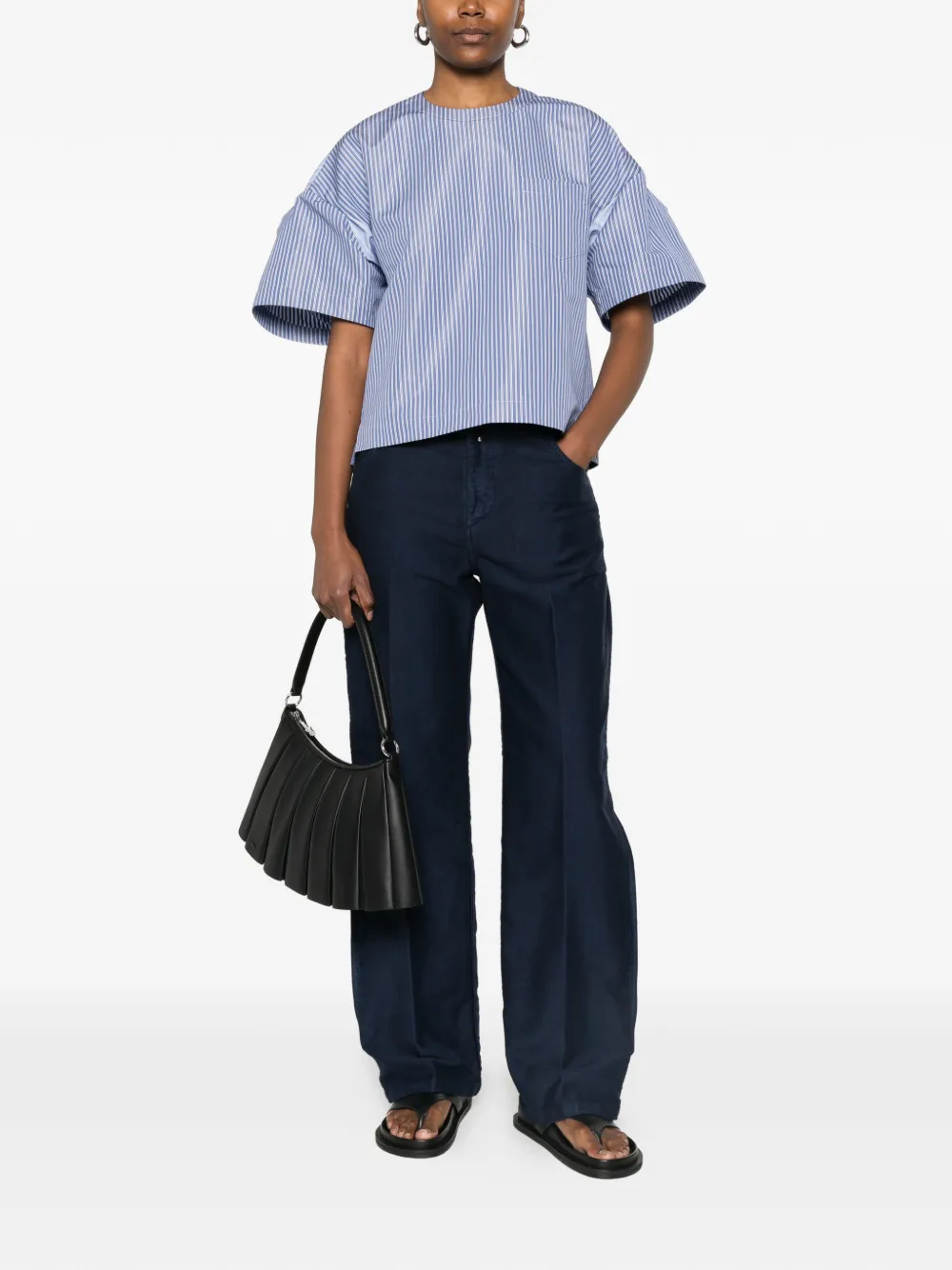  Sacai Striped Shirt - Blue 
