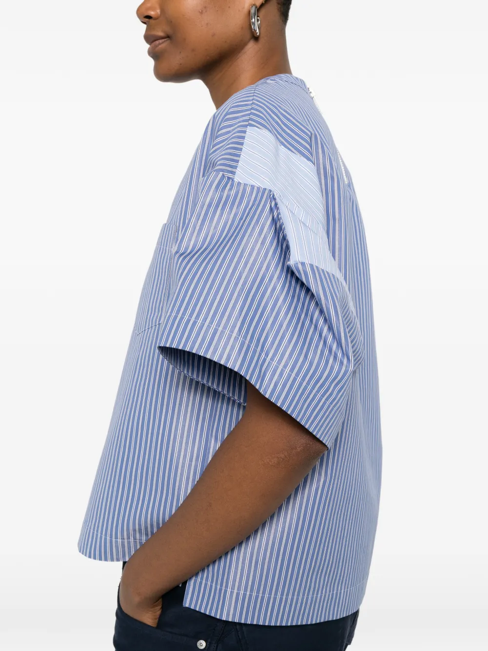 sacai Gestreept overhemd Blauw