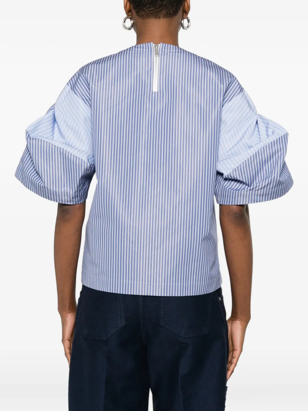 sacai Gestreept overhemd Blauw