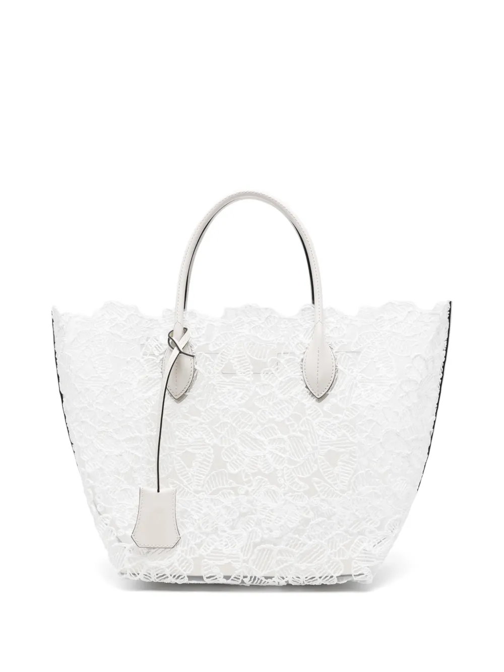 Ermanno Scervino lace handle tote bag - Bianco