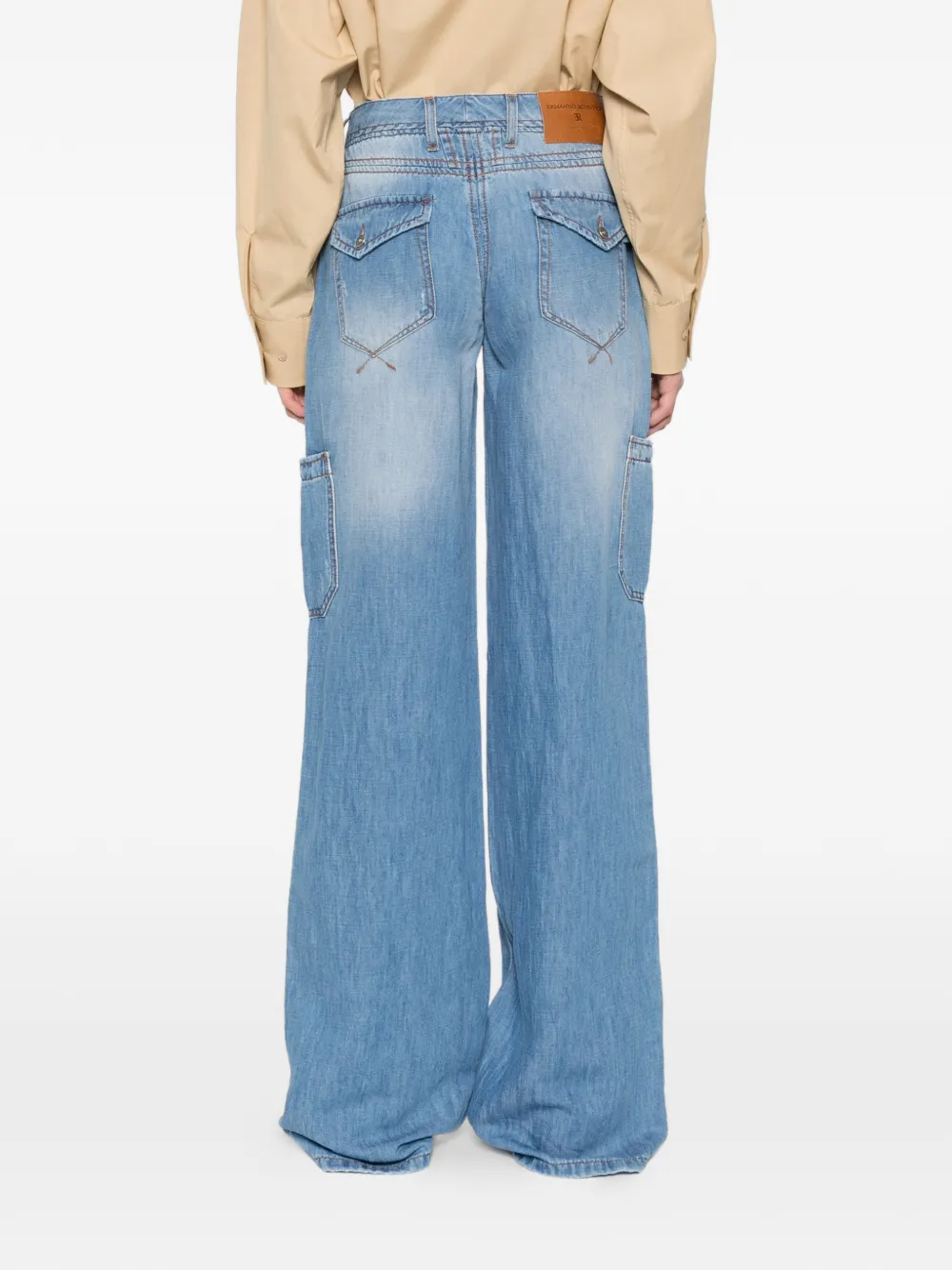 Ermanno Scervino Denim broek met zak Blauw