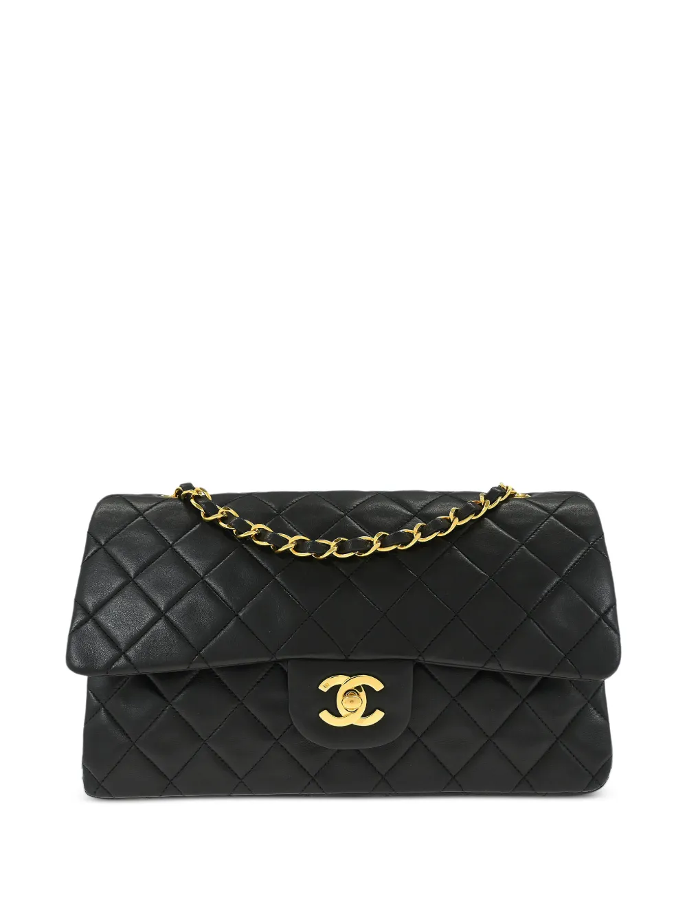 CHANEL Pre-Owned Borsa a spalla Classic Double Flap media trapuntata 1992 - Nero