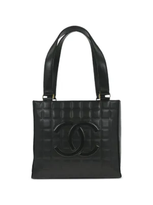 CHANEL Pre-Owned 2002-2003 CC Chocolate Bar Lambskin Tote Bag
