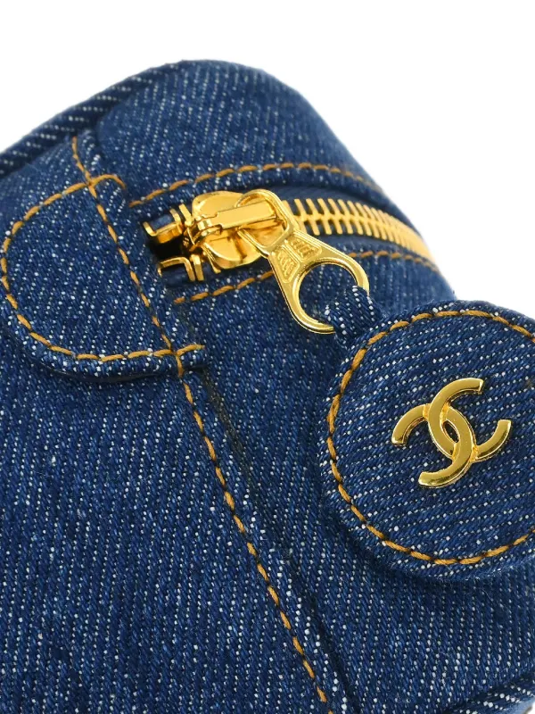CHANEL Pre-Owned 1996-1997 デニム コスメポーチ | ブルー | FARFETCH JP