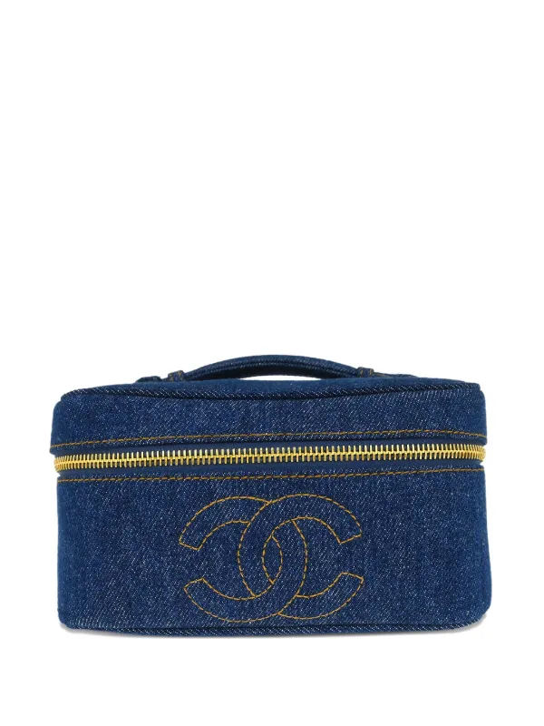 CHANEL Pre-Owned 1996-1997 デニム コスメポーチ | ブルー | FARFETCH JP