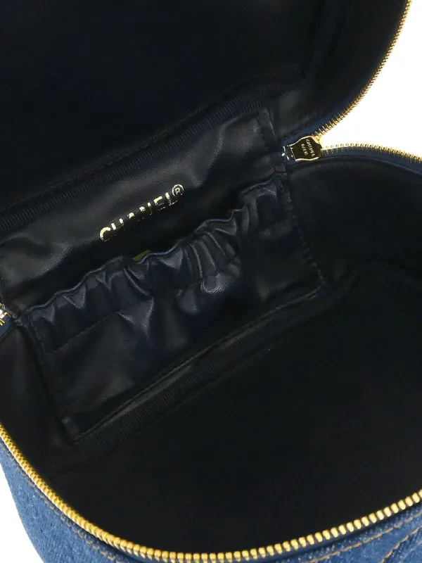 CHANEL Pre-Owned 1996-1997 デニム コスメポーチ | ブルー | FARFETCH JP