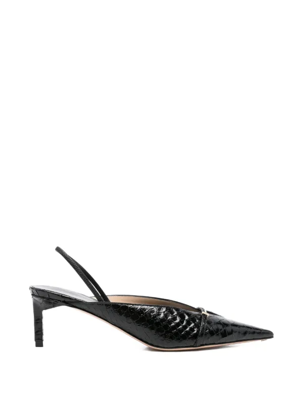 Tom Ford Sling-back Leather Pumps in Black
