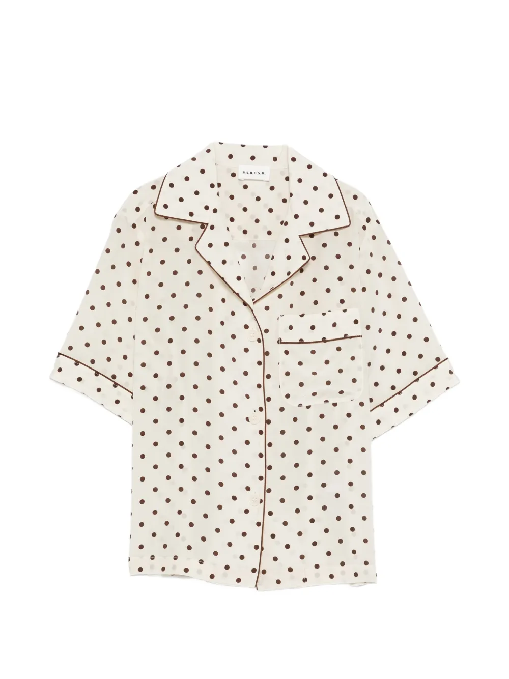 P.A.R.O.S.H. Sbillo polka-dot shirt - Toni neutri
