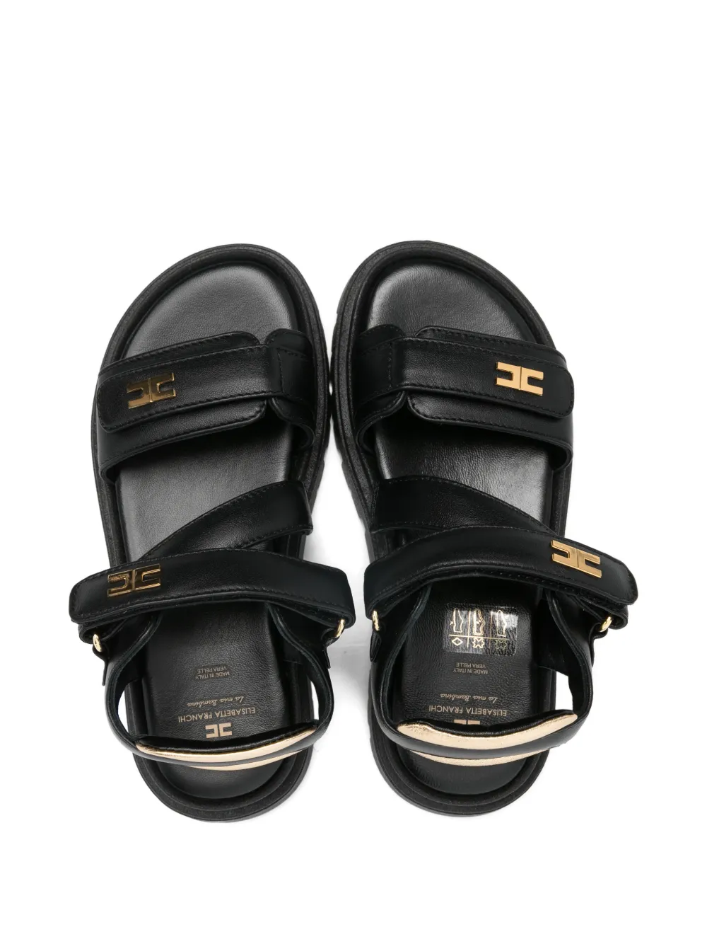 Elisabetta Franchi La Mia Bambina logo-detail sandal Zwart