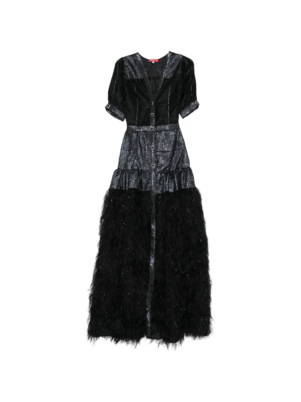 MIAU by Clara Rotescu button maxi dress - Nero