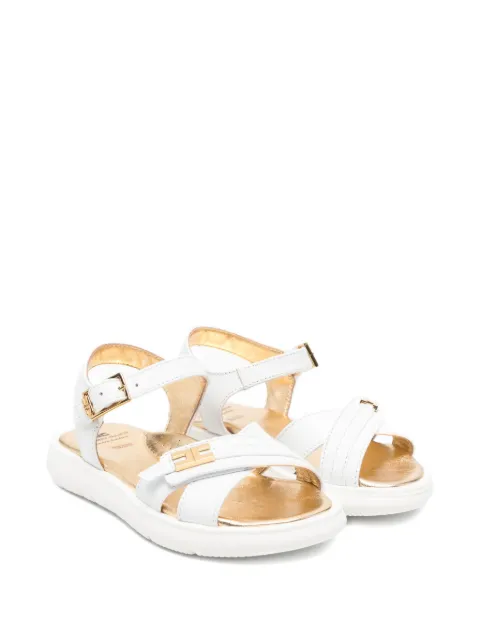 Elisabetta Franchi La Mia Bambina logo-detail leather sandals